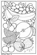 Owoce Colorir Kolorowanki sketch template