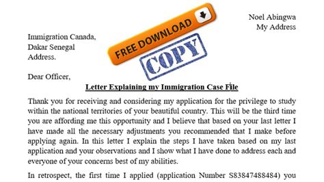 sample letter  intent  student visa application contract