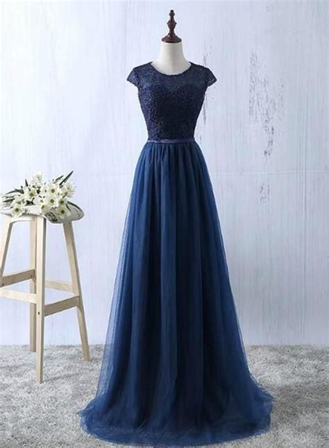 beautiful navy blue tulle long bridesmaid dresses navy blue bridesmai beautydressy prom