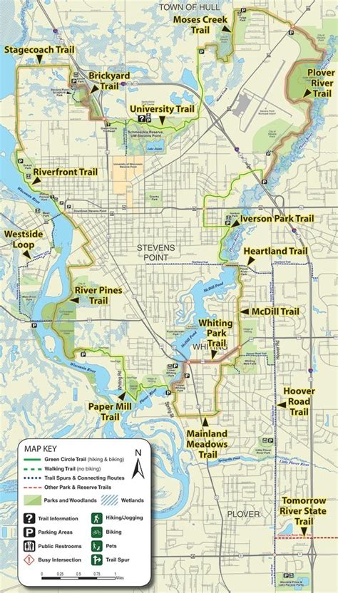 map   green circle trail    largest urban trails   country travel