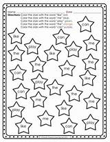 Sight Word Directions Coloringtop Hidden Preschoolers Teacherspayteachers sketch template