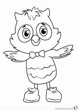 Daniel Tiger Owl Coloring Neighborhood Pages Draw Drawing Printable Color Step Kids Cartoon Print Bettercoloring sketch template