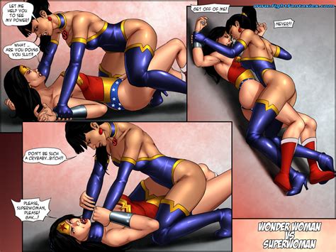 Superwoman And Wonder Woman Fight Sexy Superwoman Art Superheroes