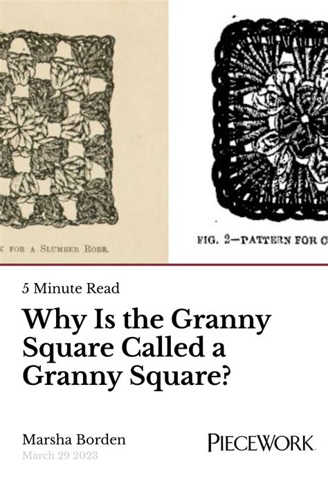 why is the granny square called a granny square piecework