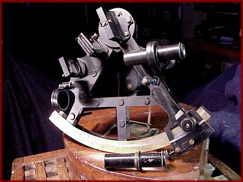 antique double frame anodized brass sextant octant fleaglass