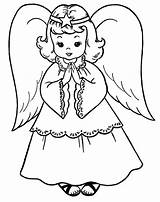 Angel Coloring Christmas Pages Angels Drawing Outline Kids Drawings Realistic Simple Clipart Adults Printable Color Getdrawings Easy Nature Sheets Adult sketch template