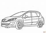 Peugeot Sw 308 Coloring Pages Drawing Printable Hatchback Getdrawings Skip Main sketch template