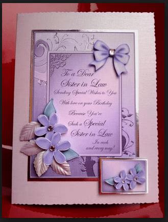 happy birthday greeting  cards  sister  sister  law