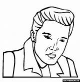 Coloring Elvis Presley Pages People Famous Color Sheets Print Drawing Johnny Cash Sock Hop Printable Party Template Cartoon Books Birthday sketch template