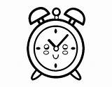 Orologio Despertador Reloj Disegno Analogico Colorear Rellotge Dibuix Acolore Dibuixos sketch template