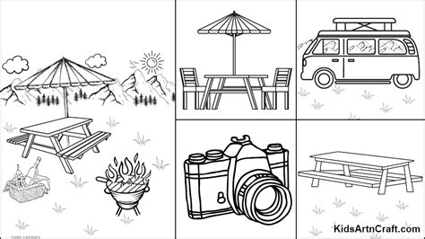 preschool picnic coloring pages