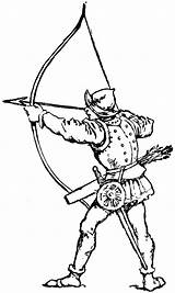 Archer Archery Border Longbow Ages Ausmalbilder Arrows Usf Clipground sketch template
