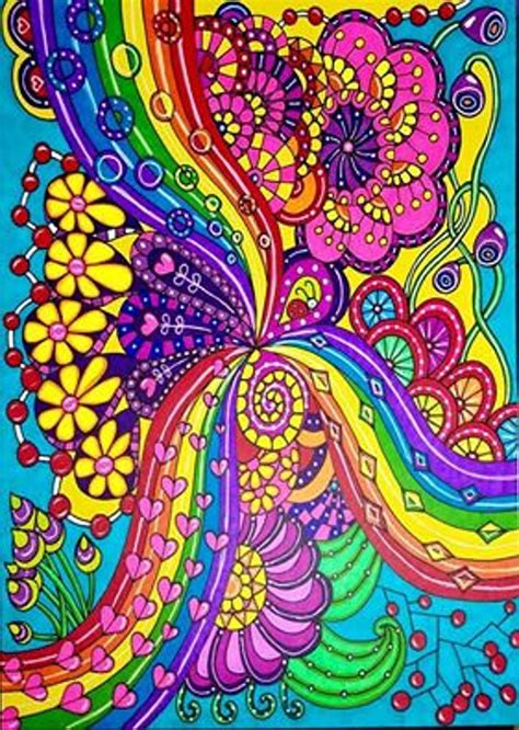 flow  adult coloring book page printable instant  etsy