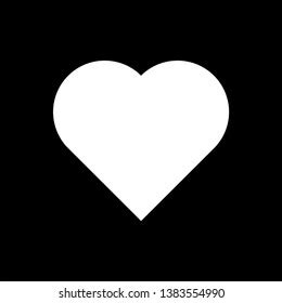 white heart emoji isolated  black image vectorielle de stock libre