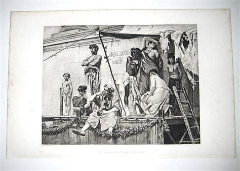 The Slave Market Ancient Rome By Boulanger Gravure 1880 S