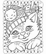 Christmas Cat Coloring Crayola Cardinal Pages Print sketch template