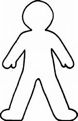 Person Blank Template Outline Clipart Printable Body Library sketch template