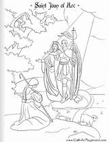 Coloring Arc Joan Saint 30th May Catholic Print Feast sketch template