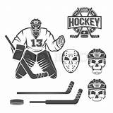 Hockey Goalie Mask Ice Vector Stick Puck Helmet Skull Clip Getdrawings Illustrations Equipment Elements Similar sketch template