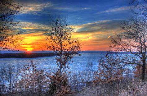 scenic sunset   great river trail wisconsin image  stock photo public domain photo