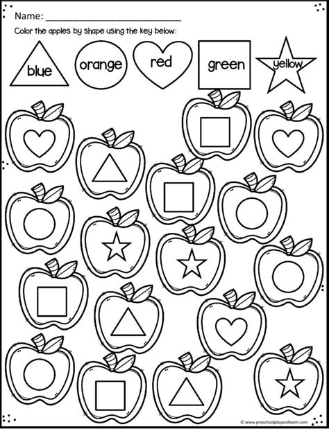 printable preschool apple activities