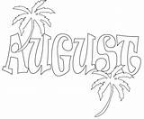 August Coloring Pages Printable Preschoolers Kids Color Freecoloring Adults Sheets Colouring Beach sketch template