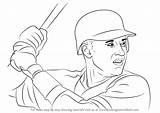 Derek Jeter Baseball Drawingtutorials101 sketch template
