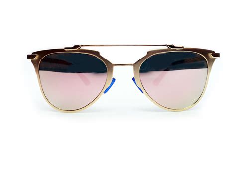 Rose Gold Mirrored Aviator Sunglasses Futurocks