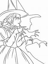 Wizard Mago Wicked Bruja Malvada Strega Dorothy Coloringonly Supercoloring Glinda Fresco Streghe Cattiva Abrir Albanysinsanity sketch template