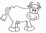 Vaca Colorir Vacas Atividades Vache sketch template