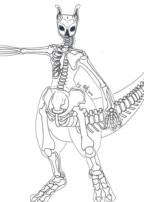 mewtwo s skeleton by wasserwaldnymphe on deviantart