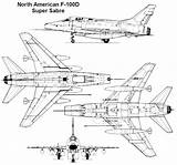 Sabre 100d Blueprints F100 Blueprintbox Airplane Aerofred Airplanes Aviones Ships Scifi 3v Zapisano sketch template