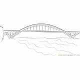 Coloring Bridges Pages Arch Thru Sellwood sketch template