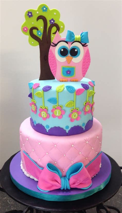 owl birthday cake cakecentralcom