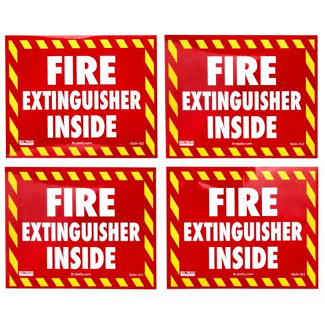 fire extinguisher  vinyl sticker  pack walmartcom walmartcom