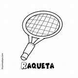 Raqueta Tennis Racket Conmishijos Tenis Objetos Pinta Sacapuntas sketch template
