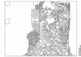 Klimt Gustav Coloring Large Printable Pages sketch template