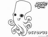 Coloring Pages Jam Octopus Animal Printable Kids sketch template