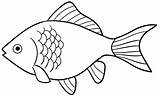 Ikan Gambar Mas Mewarnai Fish Clipart Coloring Outline Choose Board Koki Koi Book sketch template
