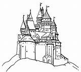 Coloring Castle Disneyland Popular sketch template