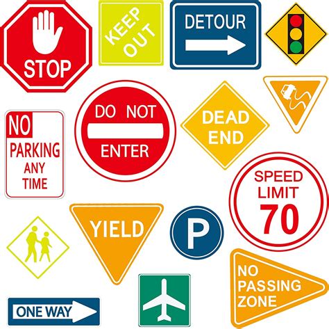 amazoncom  pieces road signs wall decal traffic sign stickers
