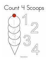 Scoops Numbers sketch template