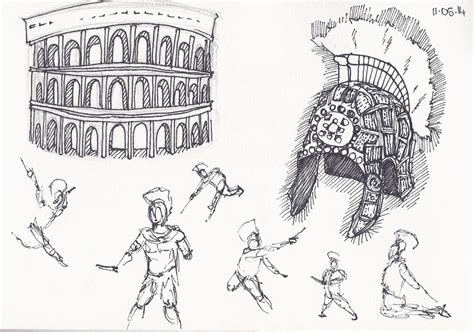 ancient rome sketches  madelinebyrne  deviantart