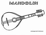 Mandolin Guitar Line Coloring Pages Clipart Drawing Musical Para Instruments Mandolina Outline Kids Printable Dibujar Music Tattoo Instrument Sheets Search sketch template