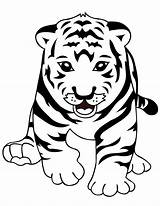 Coloring Pages Cute Tiger Baby Tigers Clipart Cartoon Printable Clip Drawing Cub Cliparts Print Kids Bengal Book Emoji Color Easy sketch template