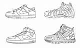 Nike Shoes Coloring Drawing Sketch Pages Shoe Drawings Kinds Sketches Sneakers Coloringpagesfortoddlers Cortez Clipart Choose Board sketch template
