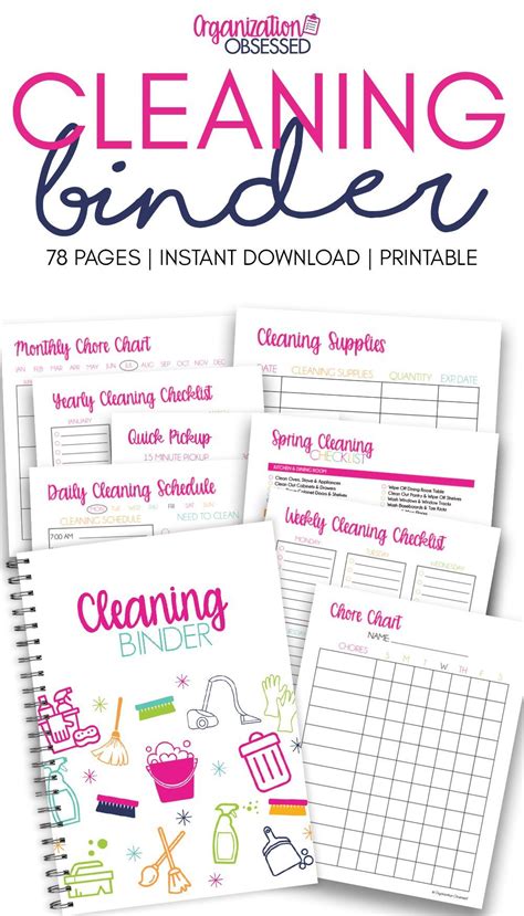cleaning binder cleaning schedule cleaning chart daily cleaning