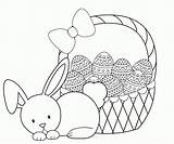 Easter Printable Coloring Pages Basket Getdrawings sketch template