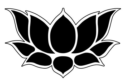 lotus flower outline   lotus flower outline png