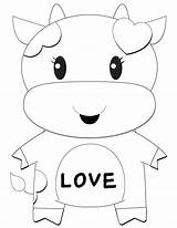 Coloring Cartoon Pages Cow Cute Clipart Printable Valentine Cows Girls Cliparts Girl Valentines Pic Library Clip Comments sketch template